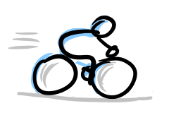 rysunek symbolizujący jadący rower